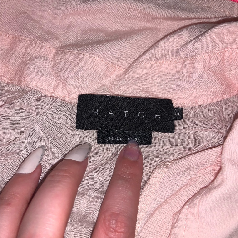 Hatch Size 2 Maternity Button Up Top In Light Pin… - image 4